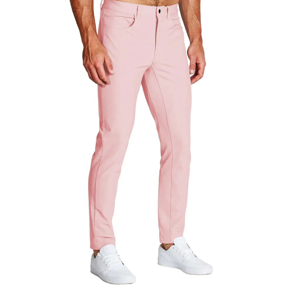 State and Liberty Athletic Fit Stretch Tech Chino - Coral Pink
