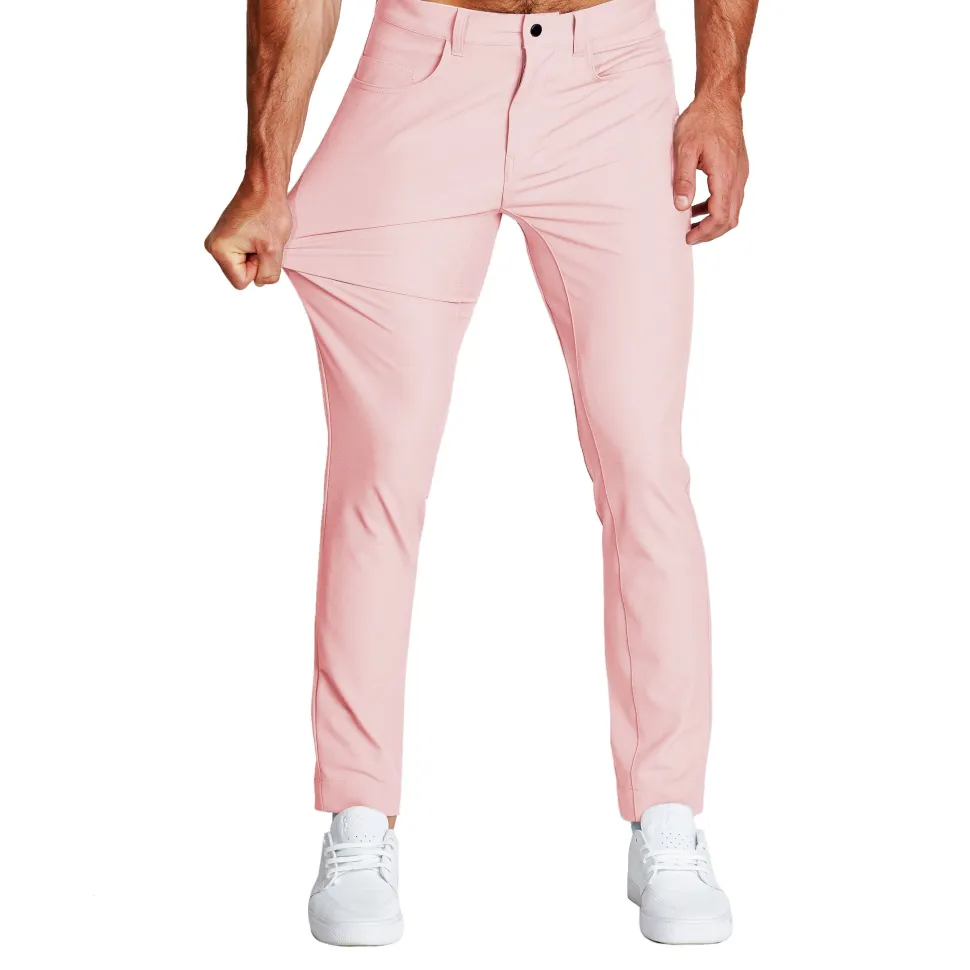 State and Liberty Athletic Fit Stretch Tech Chino - Coral Pink