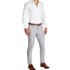 State and Liberty Athletic Fit Stretch Tech Chino - Light Grey