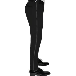 State and Liberty Athletic Fit Stretch Tuxedo - Black with Peak Lapel
