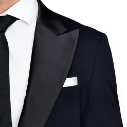 State and Liberty Athletic Fit Stretch Tuxedo Jacket - Navy with Peak Lapel