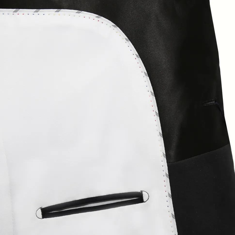 State and Liberty Athletic Fit Stretch Tuxedo - Black with Shawl Lapel