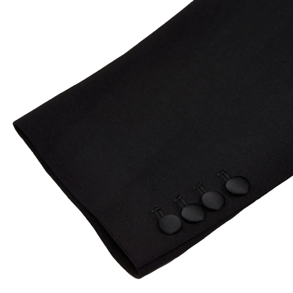 State and Liberty Athletic Fit Stretch Tuxedo - Black with Shawl Lapel