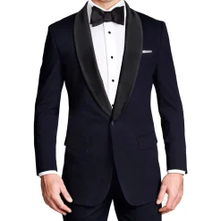 State and Liberty Athletic Fit Stretch Tuxedo - Navy with Shawl Lapel