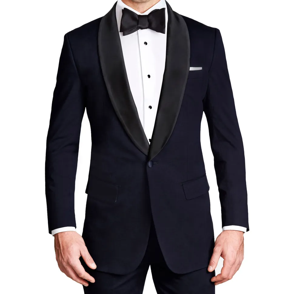 State and Liberty Athletic Fit Stretch Tuxedo - Navy with Shawl Lapel