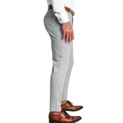 State and Liberty Athletic Fit Suit Pants - Lightweight Heathered Light Grey