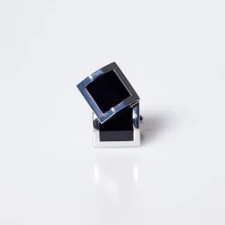 State and Liberty Black Square Cuff Links