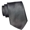 State and Liberty Black Woven Silk Tie