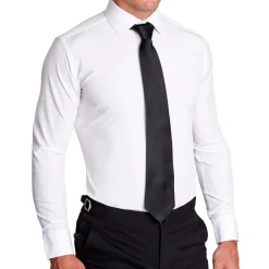 State and Liberty Black Woven Silk Tie