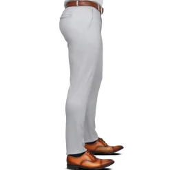 State and Liberty Brushed Tech Suit Pant - Light Grey Microcheck