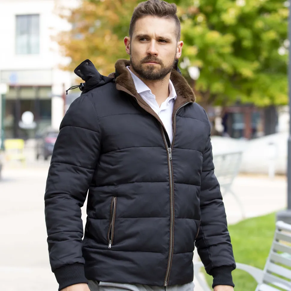 State and Liberty Down Puffer Coat - Black