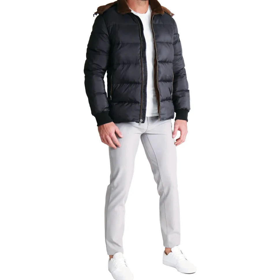 State and Liberty Down Puffer Coat - Black