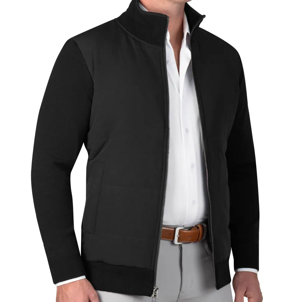 State and Liberty Knit Zip Jacket - Black