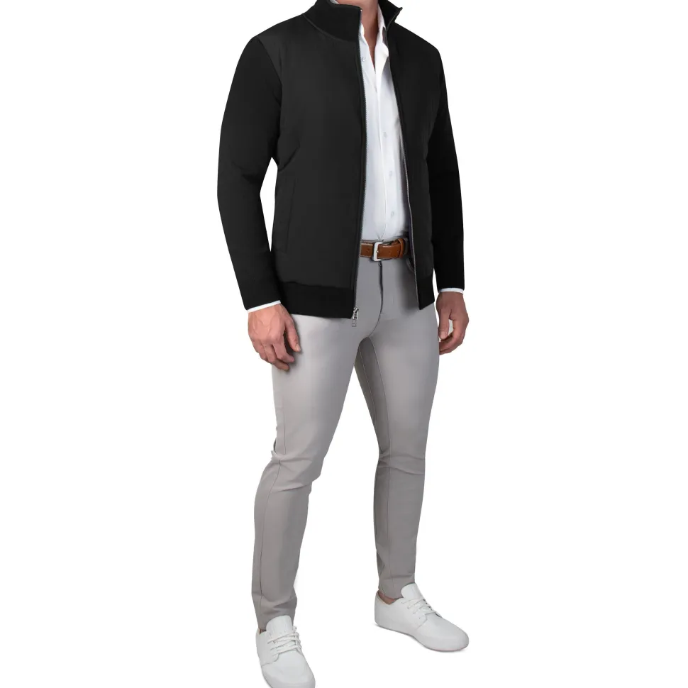 State and Liberty Knit Zip Jacket - Black