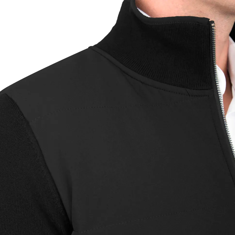 State and Liberty Knit Zip Jacket - Black