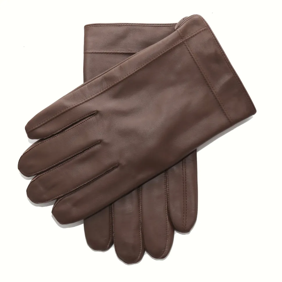 State and Liberty Leather Gloves - Dark Brown