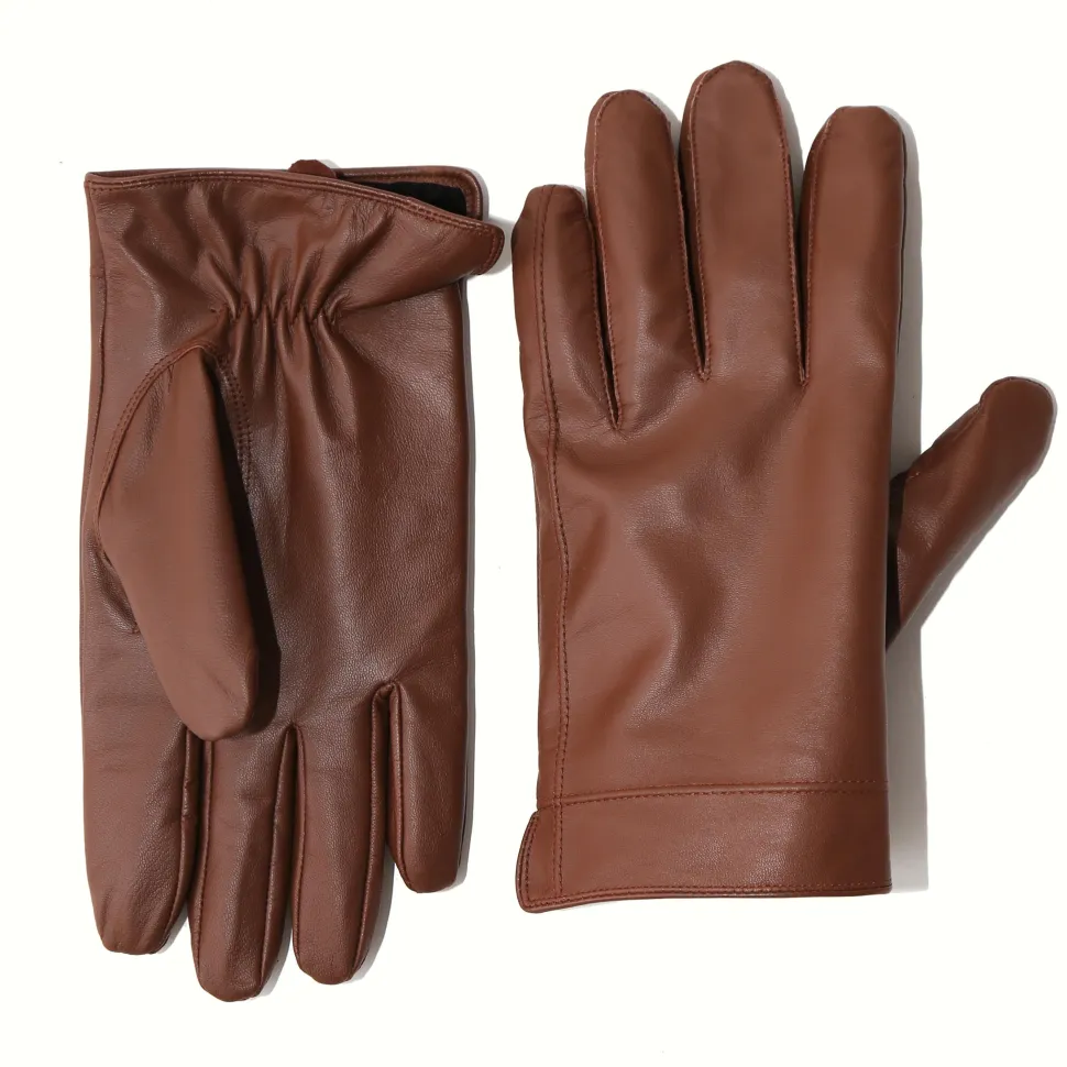 State and Liberty Leather Gloves - Light Brown