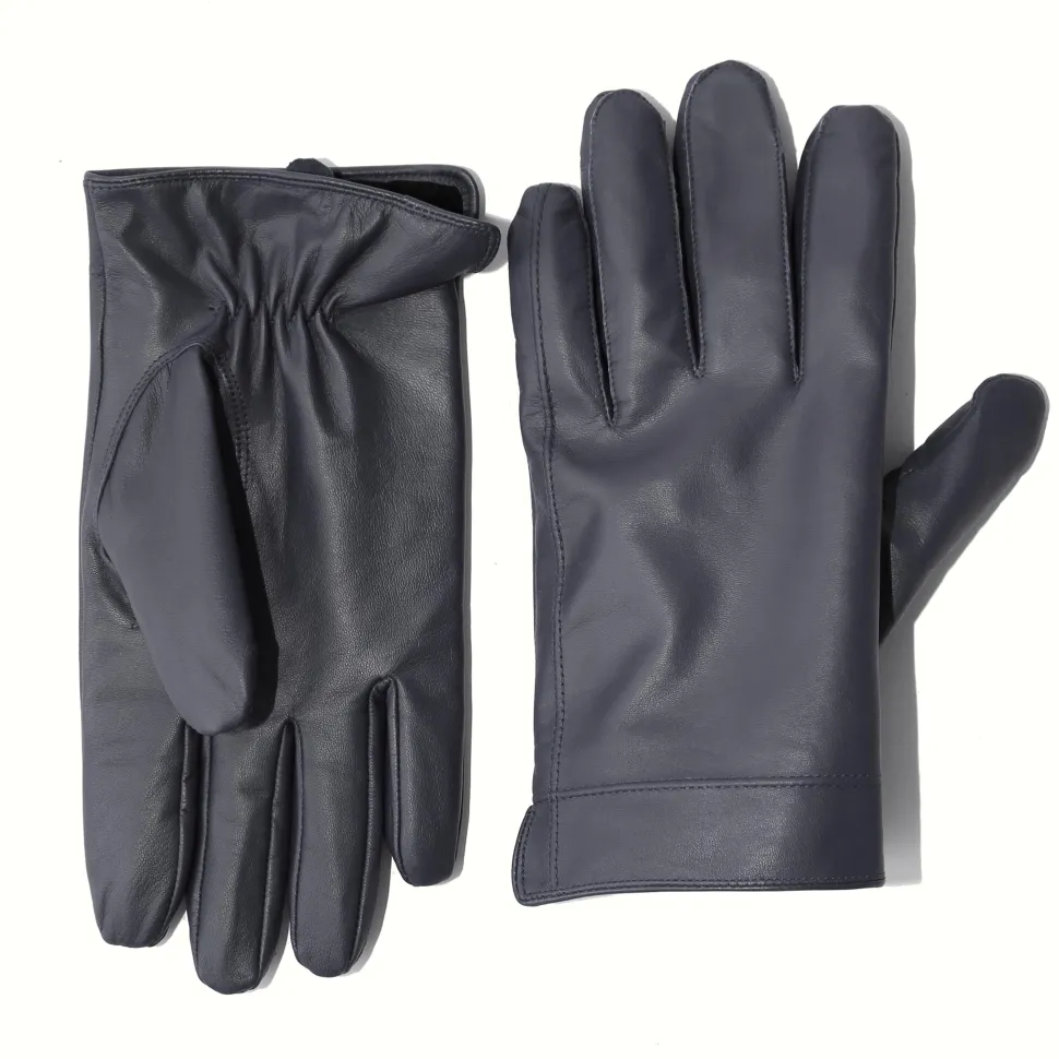 State and Liberty Leather Gloves - Navy