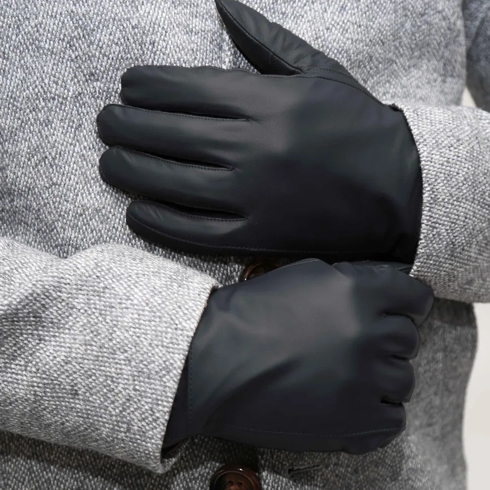 State and Liberty Leather Gloves - Navy