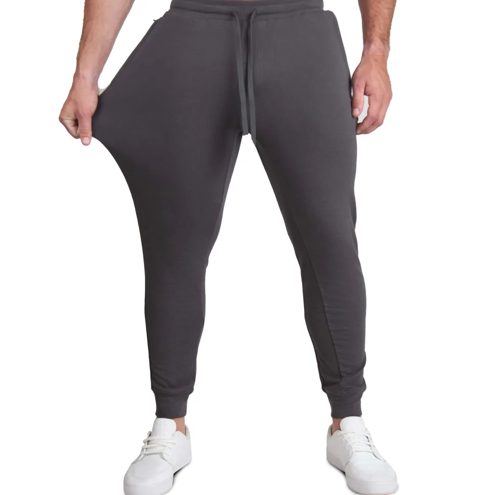 State and Liberty Lightweight Knit Waffle Jogger - Charcoal