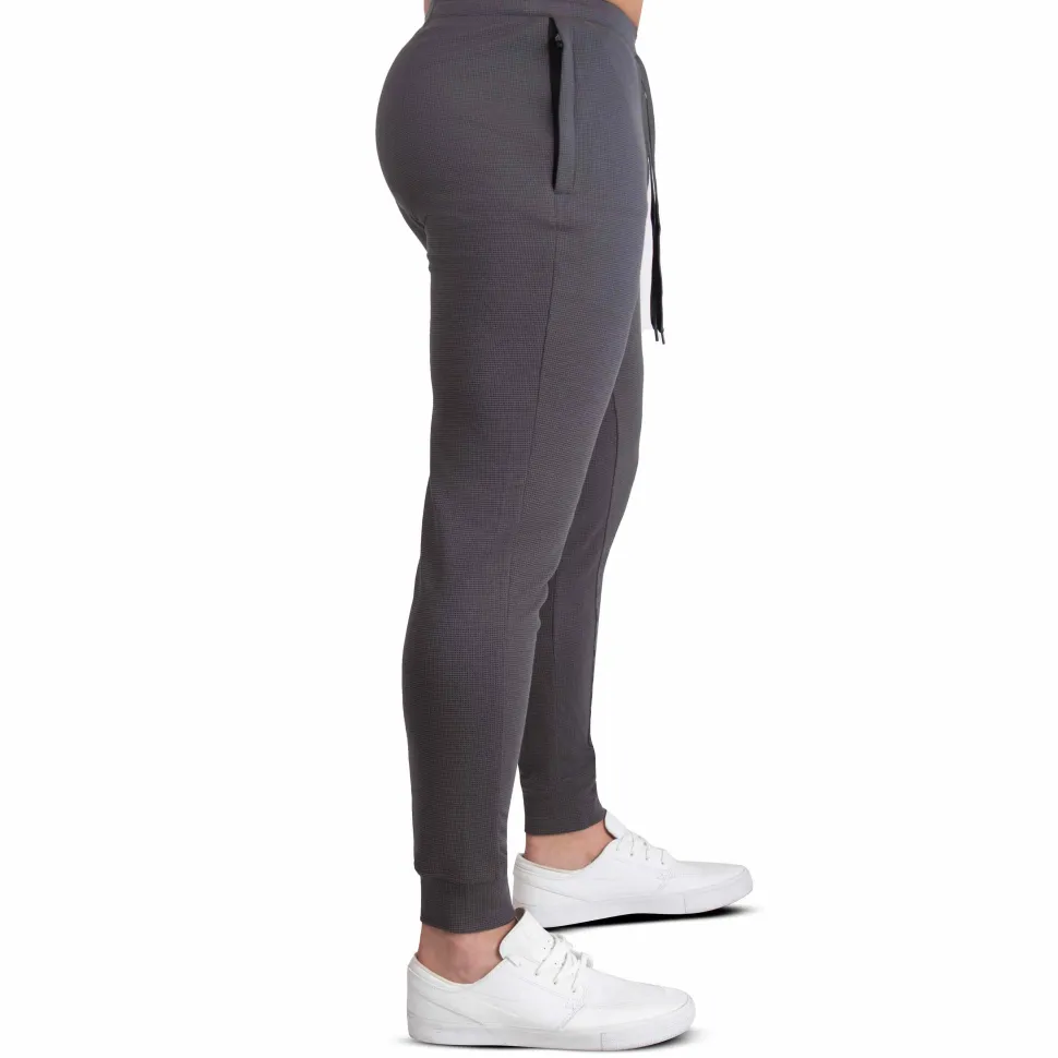 State and Liberty Lightweight Knit Waffle Jogger - Charcoal