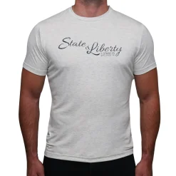 State and Liberty Logo T-Shirt - Oatmeal