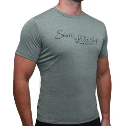 State and Liberty Logo T-Shirt - Olive