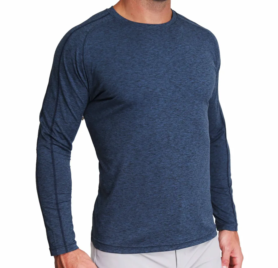 State and Liberty Long Sleeve Heavy Tech Crewneck - Deep Navy
