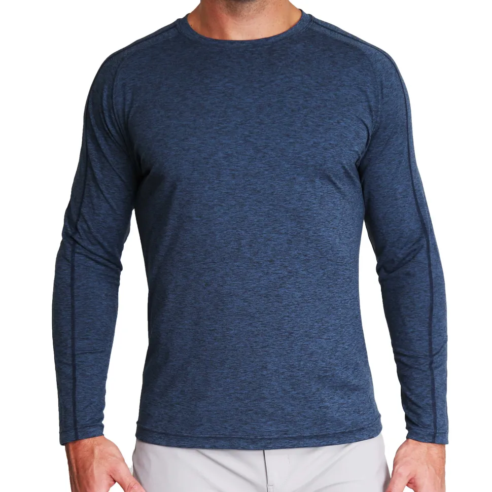 State and Liberty Long Sleeve Heavy Tech Crewneck - Deep Navy