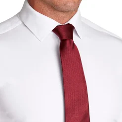 State and Liberty Maroon Woven Silk Tie