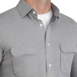 State and Liberty Patch Pocket Button Down - Light Grey
