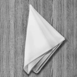 State and Liberty Pocket Square - White