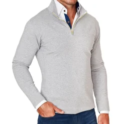 State and Liberty Quarter Zip - Heathered Grey