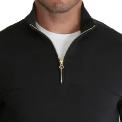 State and Liberty Quarter Zip - Solid Black