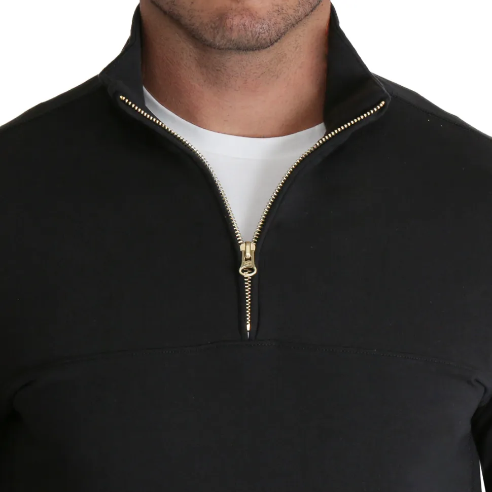 State and Liberty Quarter Zip - Solid Black