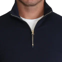 State and Liberty Quarter Zip - Solid Navy