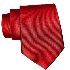 State and Liberty Red Woven Silk Tie