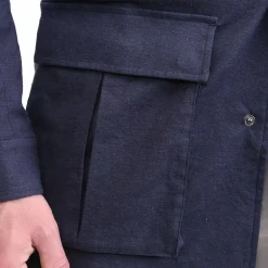 State and Liberty Stretch Linen Field Jacket - Navy