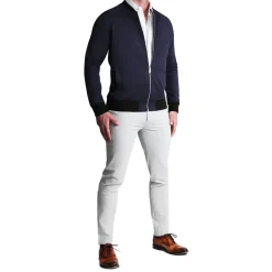 State and Liberty Suede Stretch Bomber - Navy