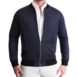 State and Liberty Suede Stretch Bomber - Navy