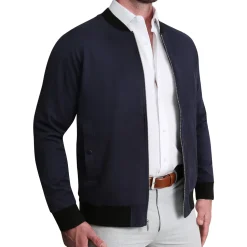 State and Liberty Suede Stretch Bomber - Navy