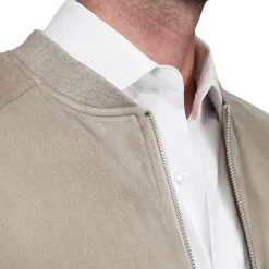 State and Liberty Suede Stretch Bomber - Tan