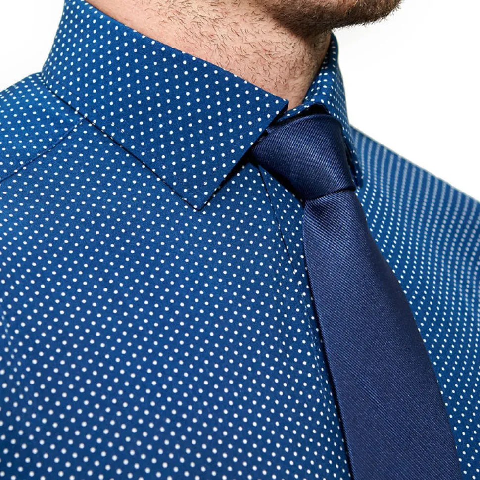 State and Liberty "The Boylston" Navy with White Polka Dots