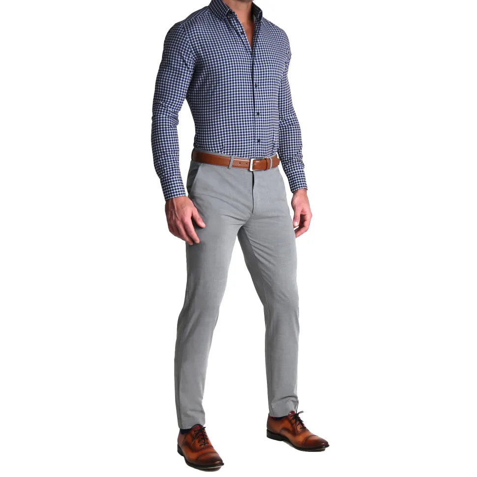 State and Liberty "The Callahan" Blue and White Mini Plaid