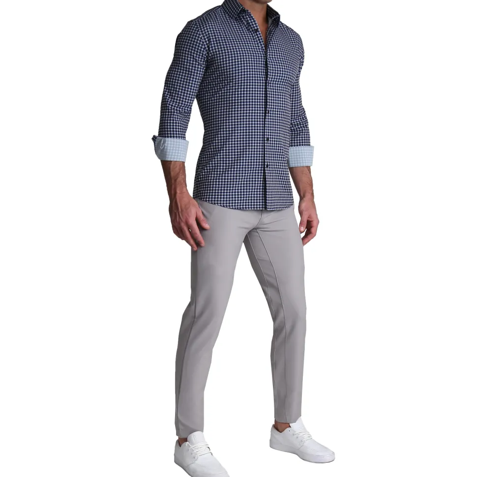 State and Liberty "The Callahan" Blue and White Mini Plaid