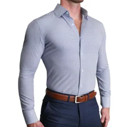 State and Liberty "The Charles" Navy Diamond Dress Shirt