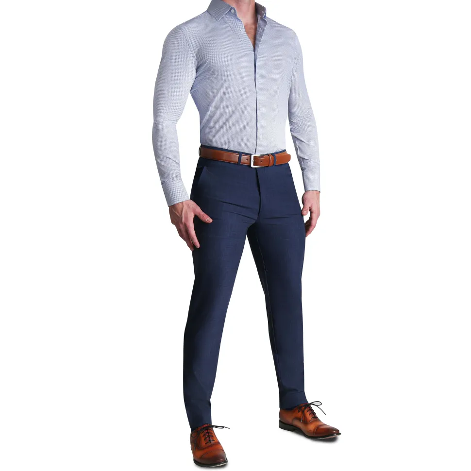 State and Liberty "The Charles" Navy Diamond Dress Shirt