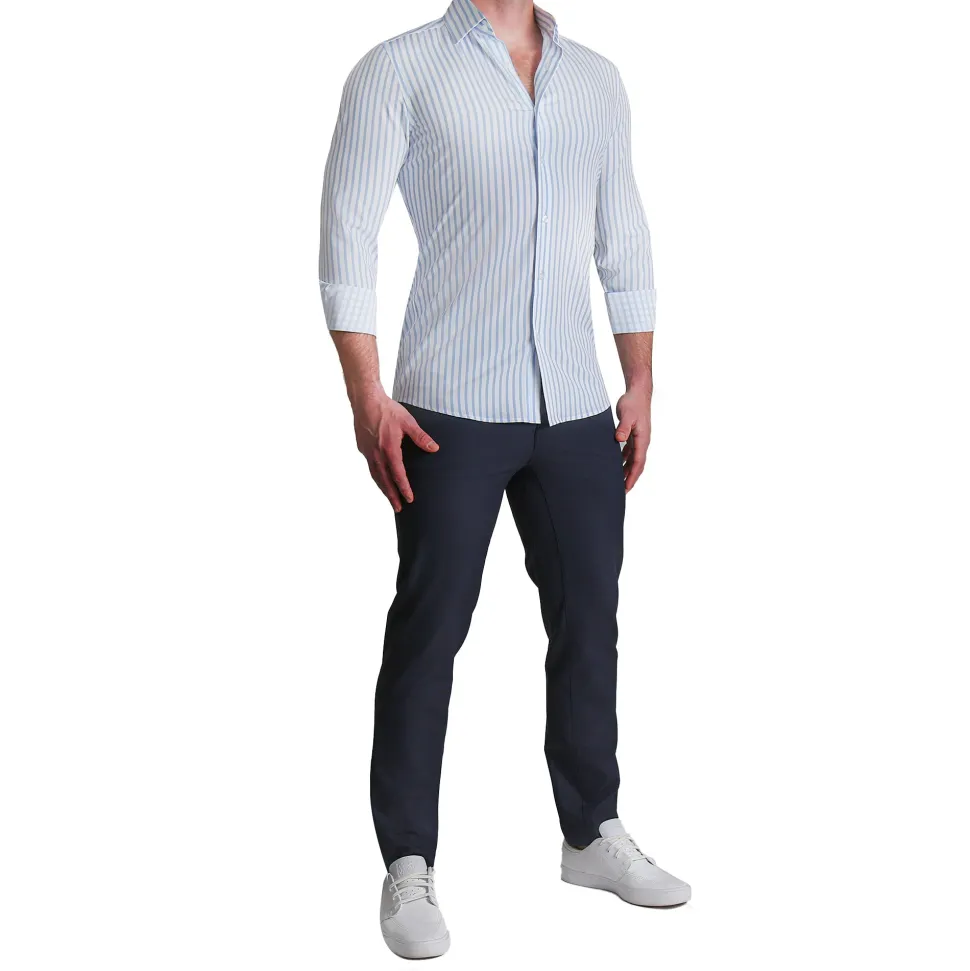 State and Liberty "The Francisco" Light Blue Mid-Stripe