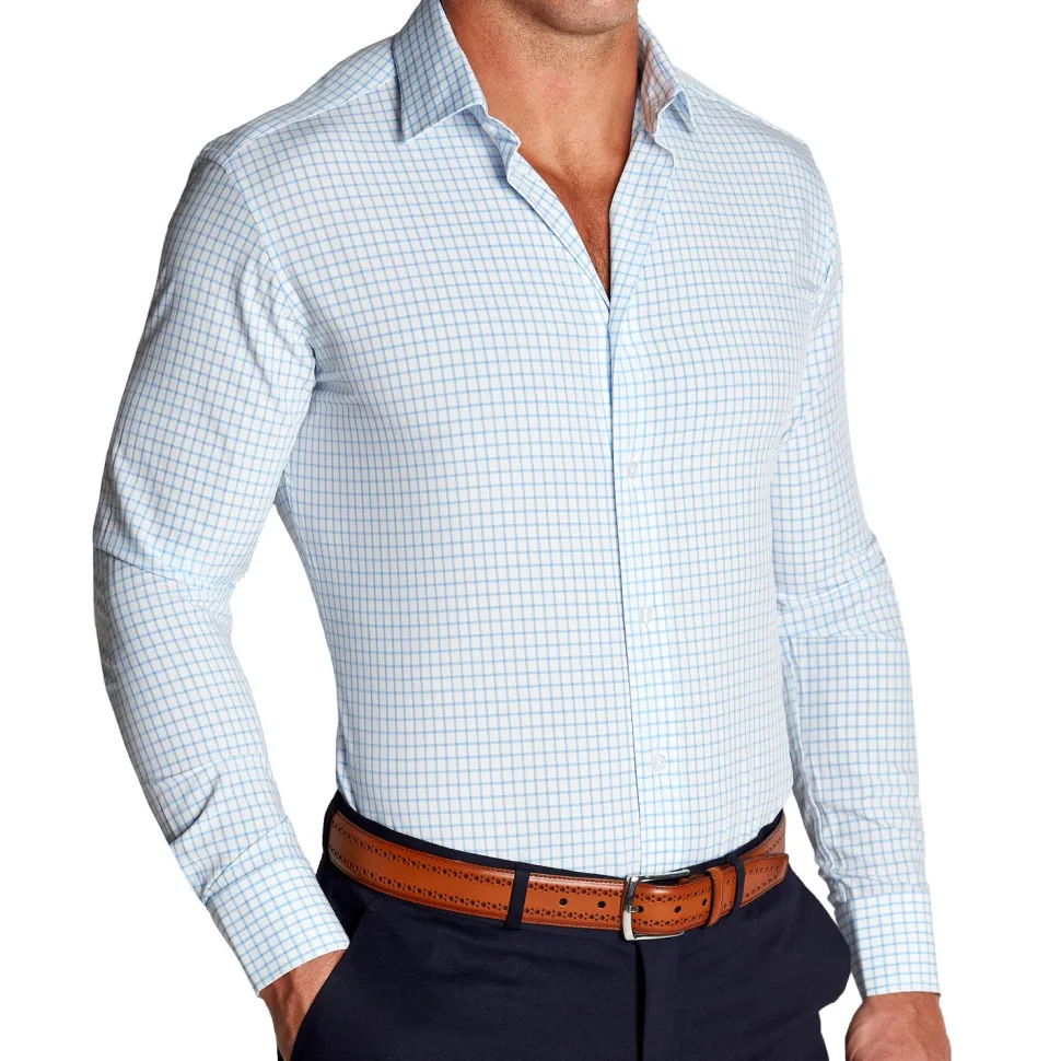 State and Liberty "The George" Light Blue Windowpane