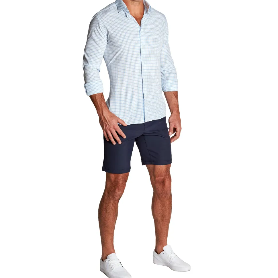 State and Liberty "The George" Light Blue Windowpane